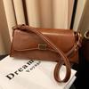 Women's Large Capacity Single Shoulder Bag Trendy Fashion Solid Color Crossbody Bag Autumn Winter New Style PU Underarm Bag