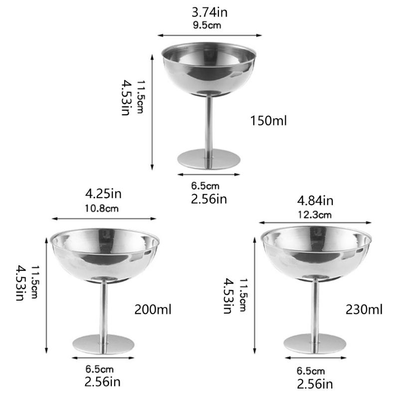 Footed Metal Serving Cup for Fruit Presentation and Party Table Use, Stemmed Bowl Cup for Home Gathering Display