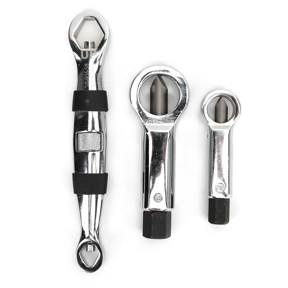 

3Pcs 4 22mm 0.2 0.9in Broken Damaged Nut Removing Splitting Tool Remover Splitter