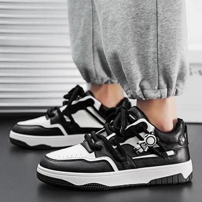 Herren-Skateboardschuhe, bequem und atmungsaktiv, vulkanisierte Schuhe, modische Plateauschuhe mit Schnürung, Sapato Masculino 2024