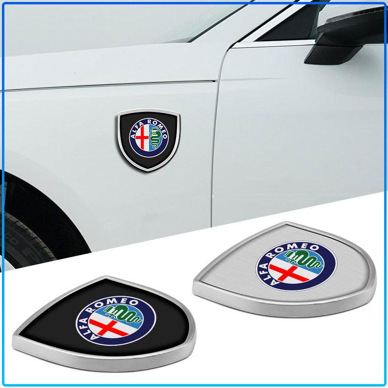 1Pcs 3D Metal Auto Door Shield Emblem Car Body Badge Sticker Styling For Alfa Romeo 147 159 Giulietta Giulia Mito Spider Alpha Nheadrest