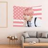 1PC Han Jisung Pink American Flag Wall Tapestry Room Decoration Wall Party Hanging Background Room Decoration Room Flag