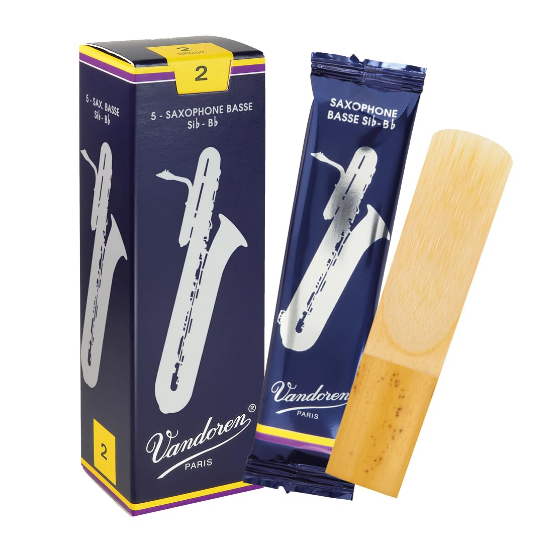 

Vandoren Bass Saxophone Reeds, Traditional, Hardness: 2 (Pack of 5)