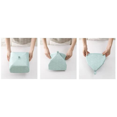 HJ Foldable Table Cover, Insulated Food Cover, Easy Storage, Pot Cover, Cookware (37*37*15cm, White Circle)