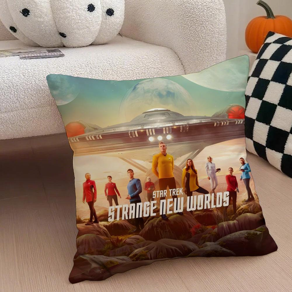Science Fiction Movie S-Star Trek Cushion Cover Linen Pillow Case Soft Breathable Protective Couch Room Decoration