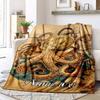Retro Octopus Customize Your Name Blanket Warm Comfortable And Soft Blankets Are Suitable For Home Chairs Office Sofas Sofas Office Camping And Gifts