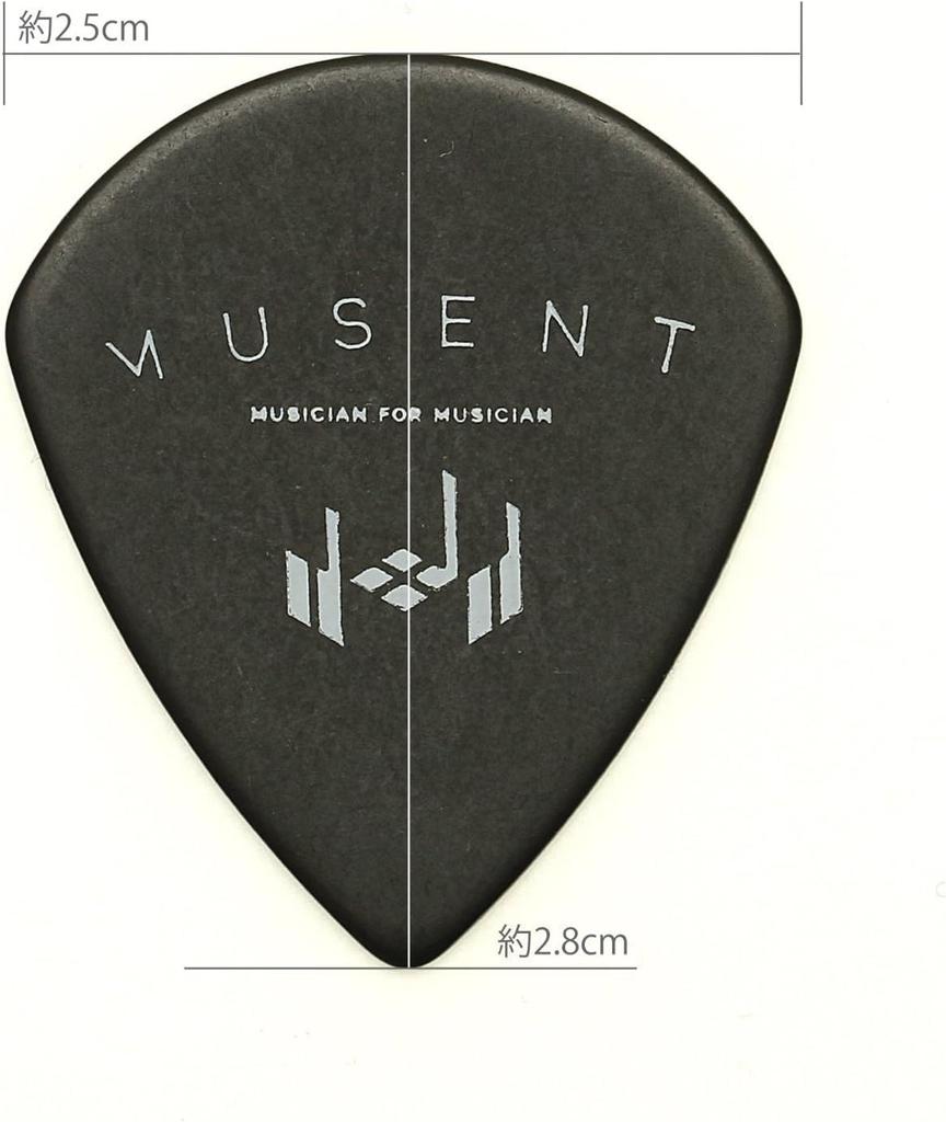 Jim Dunlop TORTEX SHARP with Bonus Picks and Musent Custom Players Picks Picks, 24-Piece Set, 1.35mm, 412B135-BLK-24P
