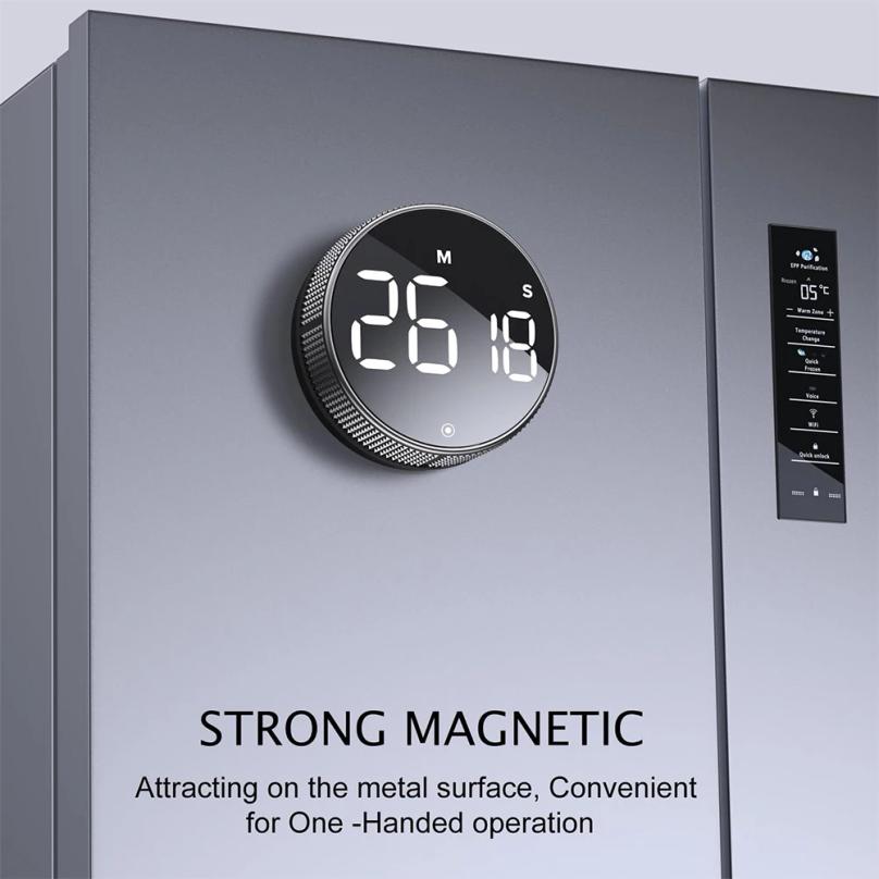 Kitchen Timer Adjustable Angle LED Magnetic Timer Rotating Electronic Timer Large Number Display Cooking Timer for Seniors Kids