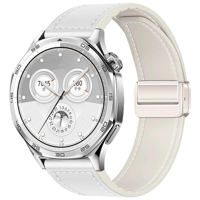 22mm 20mm Leather Silicone Strap for Huawei Watch GT6/GT6 Pro/5/GT5 GT4 3 46mm Replaceable wristband for Amazfit Bip 6/GTR/GTS4