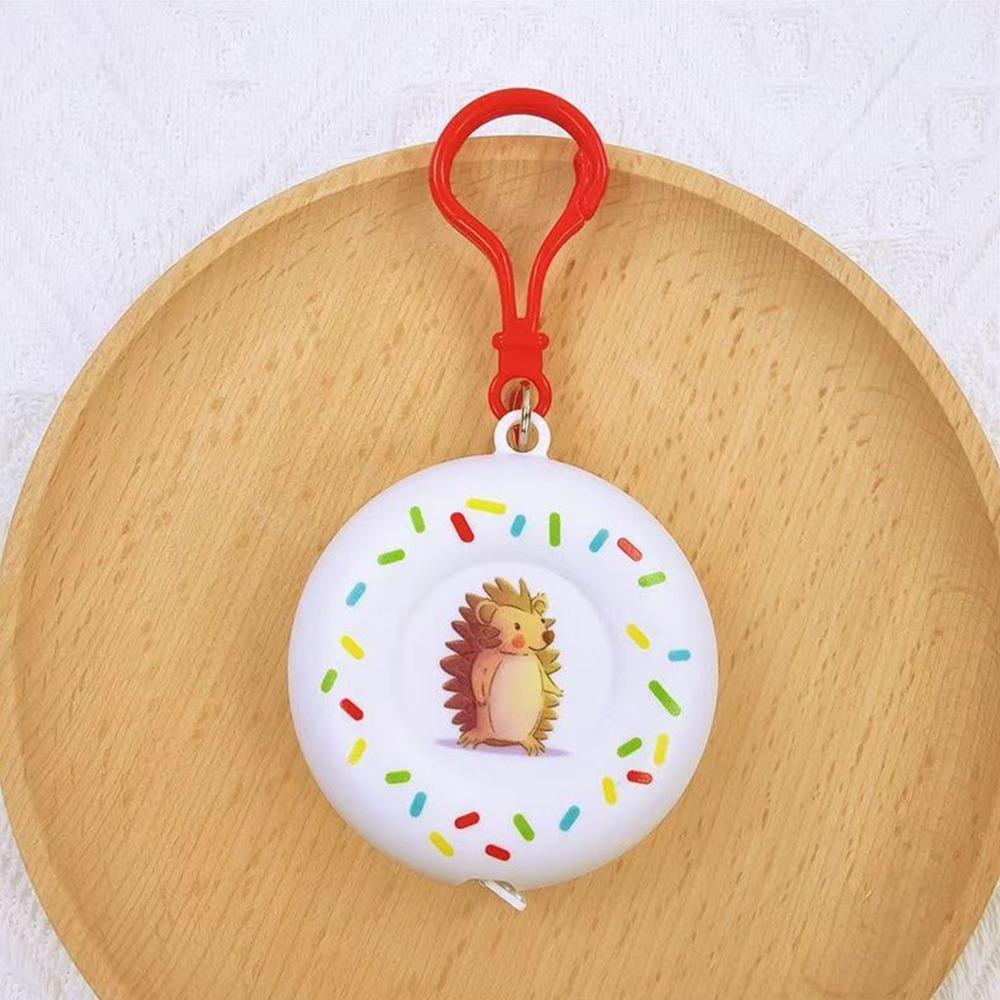 

Doughnut Shape 2M Tape Measure Soft Leather Clothing Tailor Ruler Soft Leather Ruler Home Use White Hedgehog
