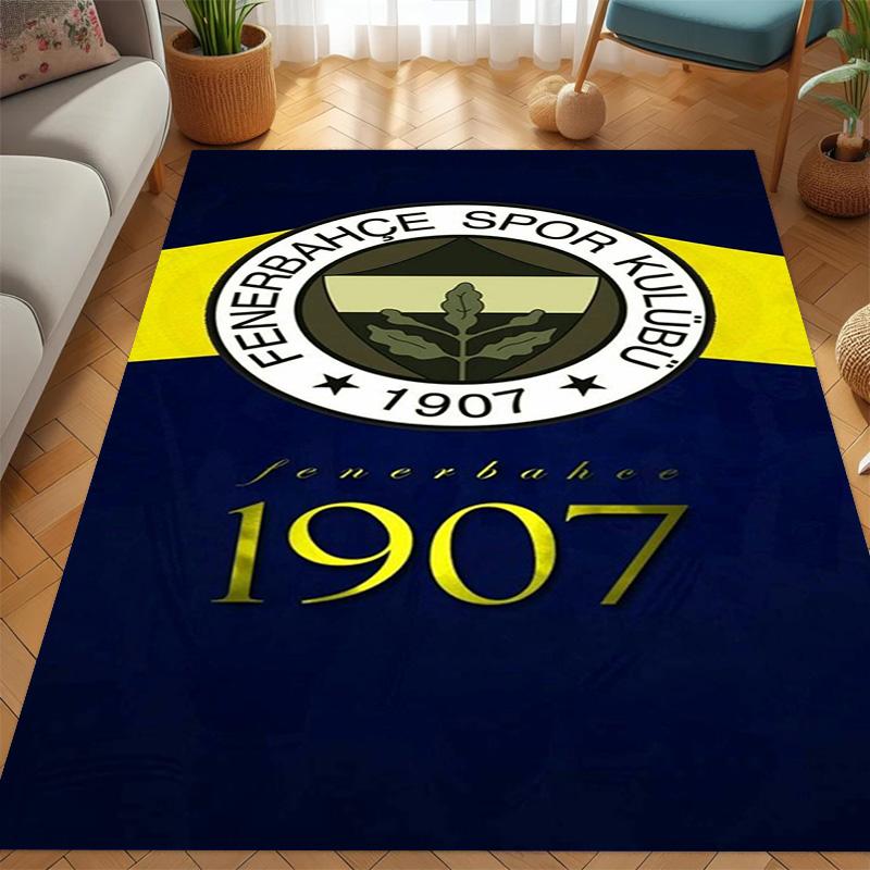 Eredità Fenerbahçe: Tappetini per pavimenti con stampa a motivi del 1907 Zerbino Cuscino per sedia da ufficio per stanza