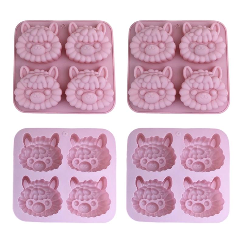 Set Of 4 Silicone Baking Molds Heat Resistant Nonstick Cake Molds For Easy Releases And Creative Designs Dishwasher Safe