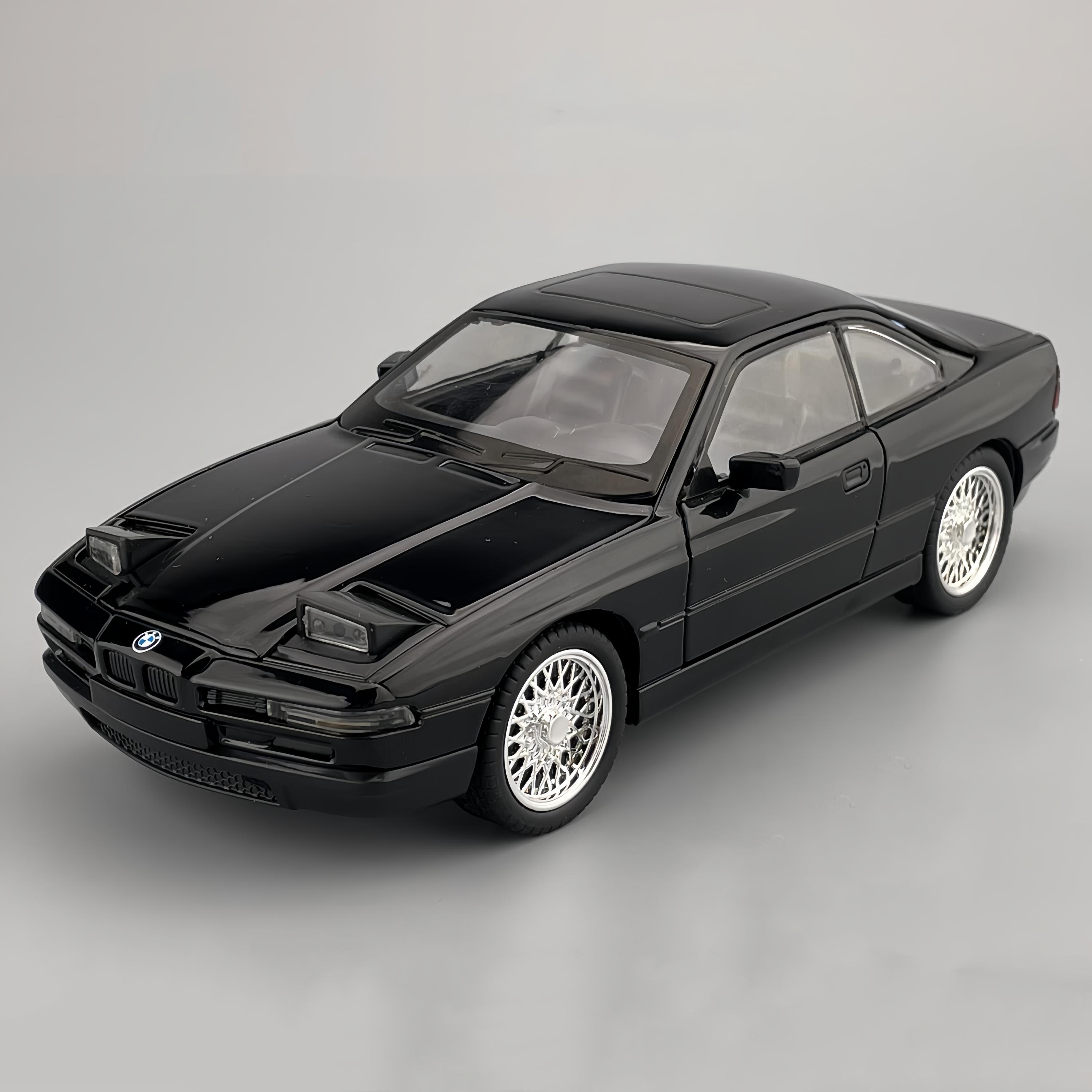 

1:24 850 CSI E31 Alloy Sports Car Model Diecasts Metal Classic Retro Racing Car Vehicles Model Simulation Sound Light Kids Gifts чёрный