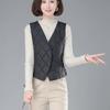 Women's Down Vest for Autumn and Winter Inner Wear Warm Waistcoat Mother's Style Short V-Neck Vest