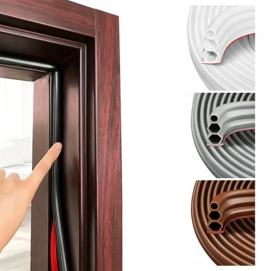 Striscia Paraurti Guarnizione per Intemperie a Tre Strati Gomma Spessa Striscia di Tenuta per Porte Spazi Grandi Flessibile Resistente Striscia Isolante