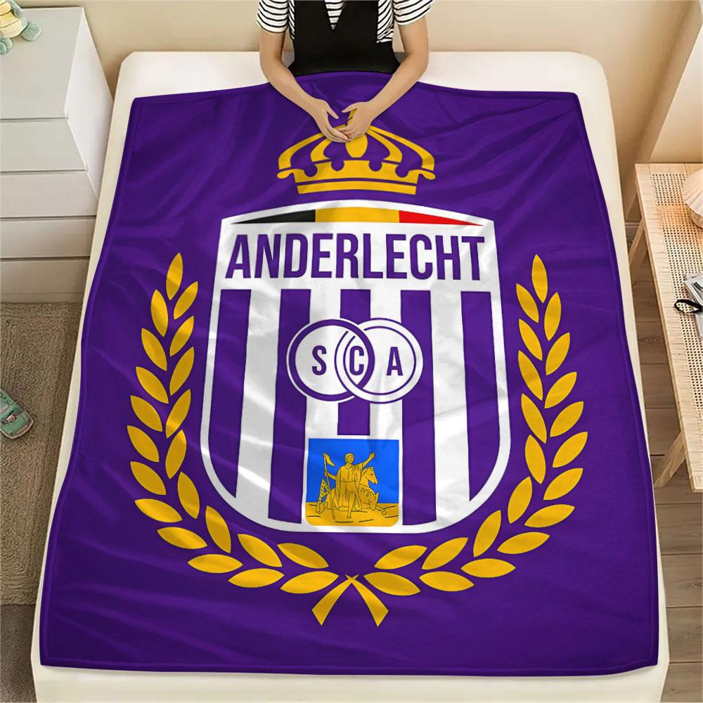 1PC Royal Sporting Club Anderlecht Patterned Flannel Blanket Suitable For All Seasons for Home Decor Warmth and Comfort Gifts Holiday Present