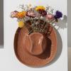 Ceramic Vase Hat-shaped Flowerpot Cowboy Hat Wall-mounted Decoration Three-dimensional Floral Hanging Pendant Flower Vase