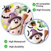 Transparent Window Murals 2Pcs Cute Ghost Halloween Static Stickers, PVC Waterproof Cartoon Pumpkin Bat And Decals Star Glass Decals, Reusable Clings