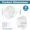 10pcs Closet Rod Holders, Plastic Closet Pole Socket Fits 1-3/8” Diameter Rods, Closets Rod Support Bracket with Screws for Home and Store (White)