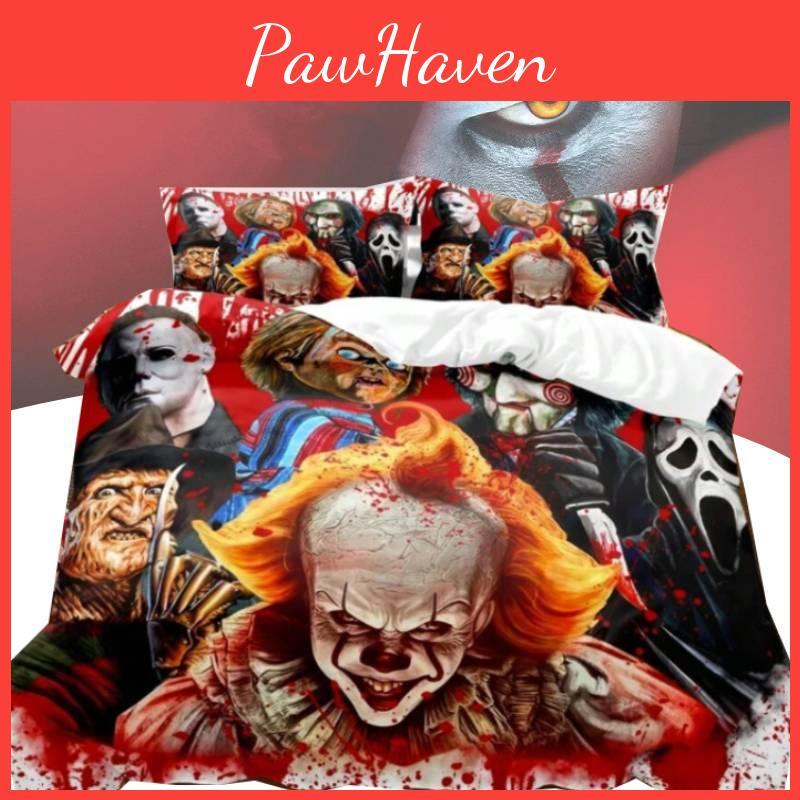 Printed Duvet It Cover Pillowcase Bedding Three Piece Set Decoration Bedroom