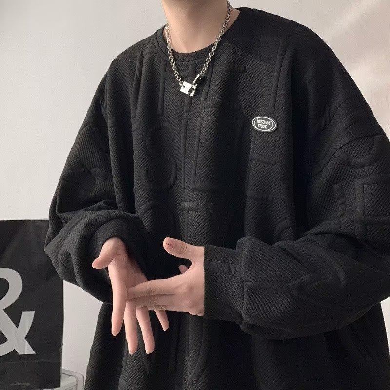 Pánská mikina přes hlavu s kulatým výstřihem volného střihu pro jaro/podzim 2023 - Ležérní, všestranná a stylová.