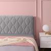 Velvet Quilted Bed Head Cover Solid Color Thickened Bed Back Protector Cover Dustproof Resilient All-inclusive Headboard Cover