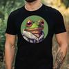 T-Shirt Herren Frosch als Pixel Art Motiv Baumwolle Größe XS bis 5XL