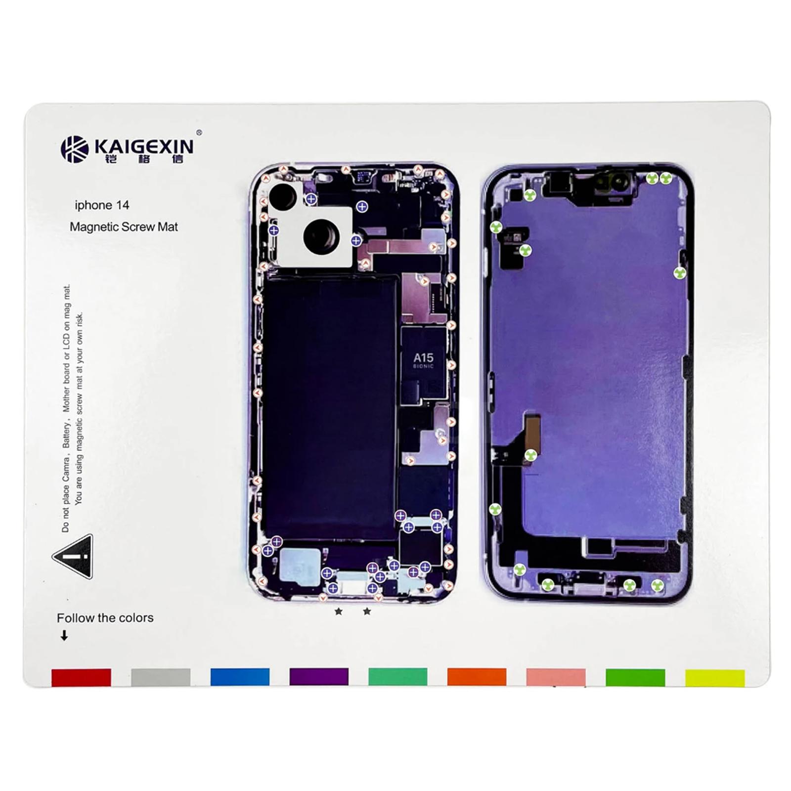 

Magnetic Screw Mat for iPhone 14 Work Pad Phone Repairing Tool Mat Type A