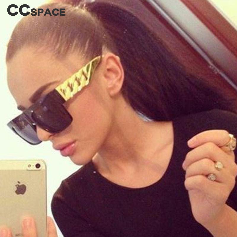 47956 Luxury Gold Chain Sunglasses Men Women Fashion Shades Uv400 Vintage Glasses Brand Designer Male Golden Sun Glasses Uv400