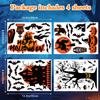 4pcs/set Halloween Pumpkin Spider Bat Window Clings Double-Sided Reusable Decorations for Indoor Parties School & Shop Displays