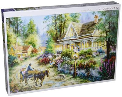 APPLEONE 1000-852 Heartful My Town (Nicky Boehm) 1000-Piece Jigsaw Puzzle, Made In Japan