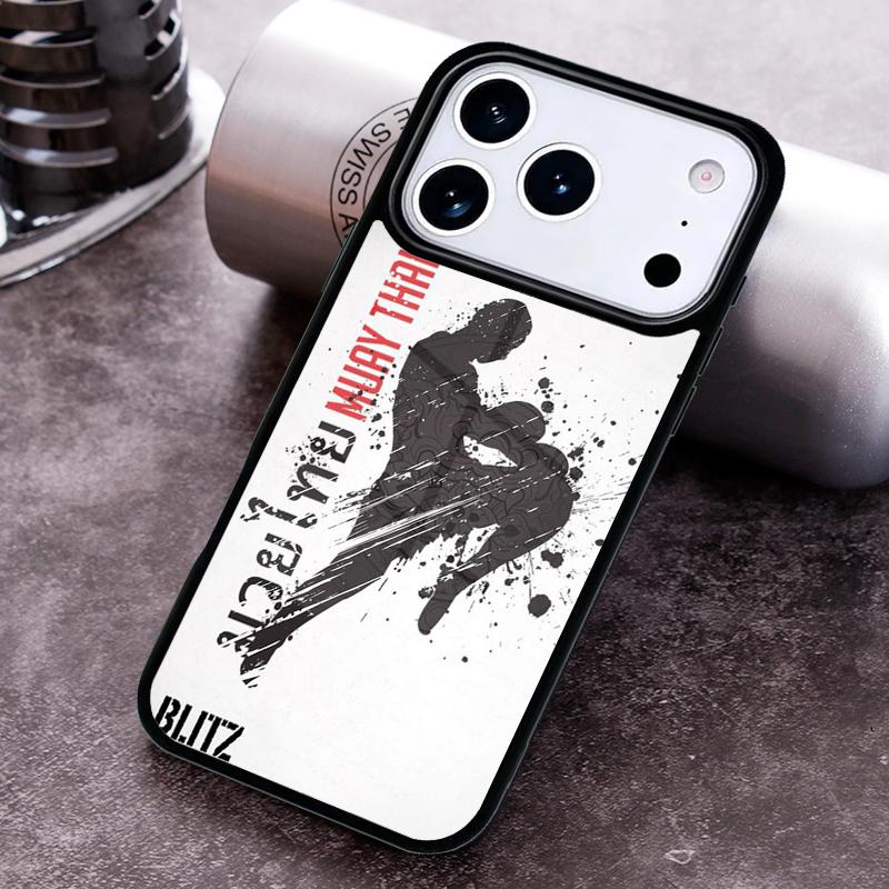 Muay Thai Phone Case for iPhone 17 16 15 Pro Max Air 14 13 12 11 Plus Shockproof Capa Cover