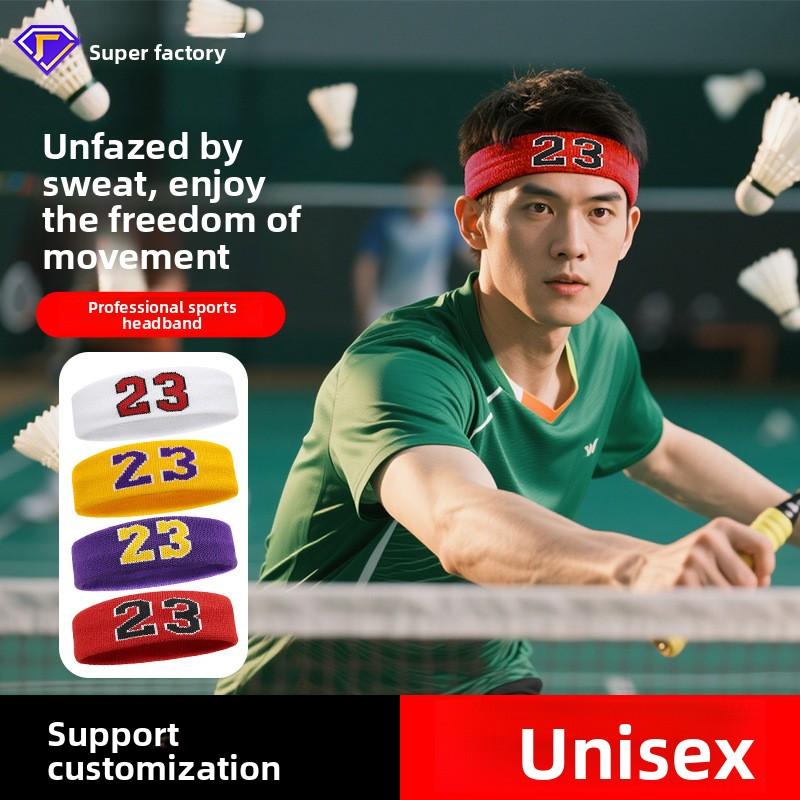 Sports Headband 100% Cotton Dry Thin Anti-Sweat Sweat-Absorbing Summer Sustainable Men Women Children's Basketball Running