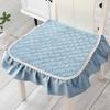 Solid Soft Chairs Cover Four Seasons Universal Suede Chair Cushions Home Restaurant Silicone Anti Slip Clip Cotton Stool Cushion