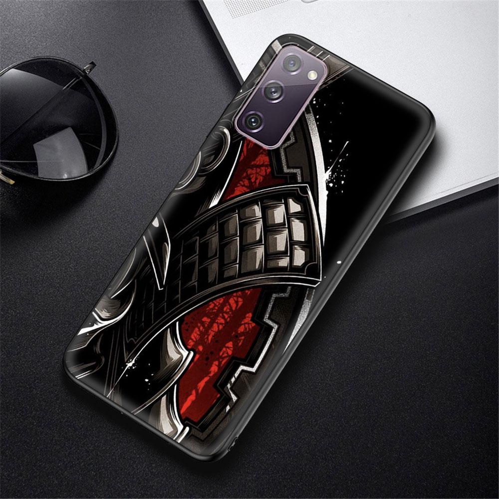 Samurai Black Soft Phone Case for Samsung Galaxy S21 S20 FE Note 20 Ultra S10 Lite S9 Plus S8 S10e TPU Cover Shell