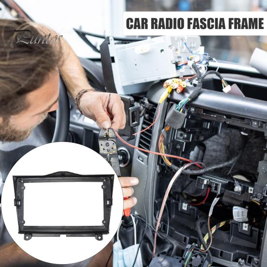 Center Console Face Plate 9 Inch Dash Kit for Lada Granta 2018+, Navigation Frame Modification Accessories Panel, Stereo Mounting Bezel, Direct