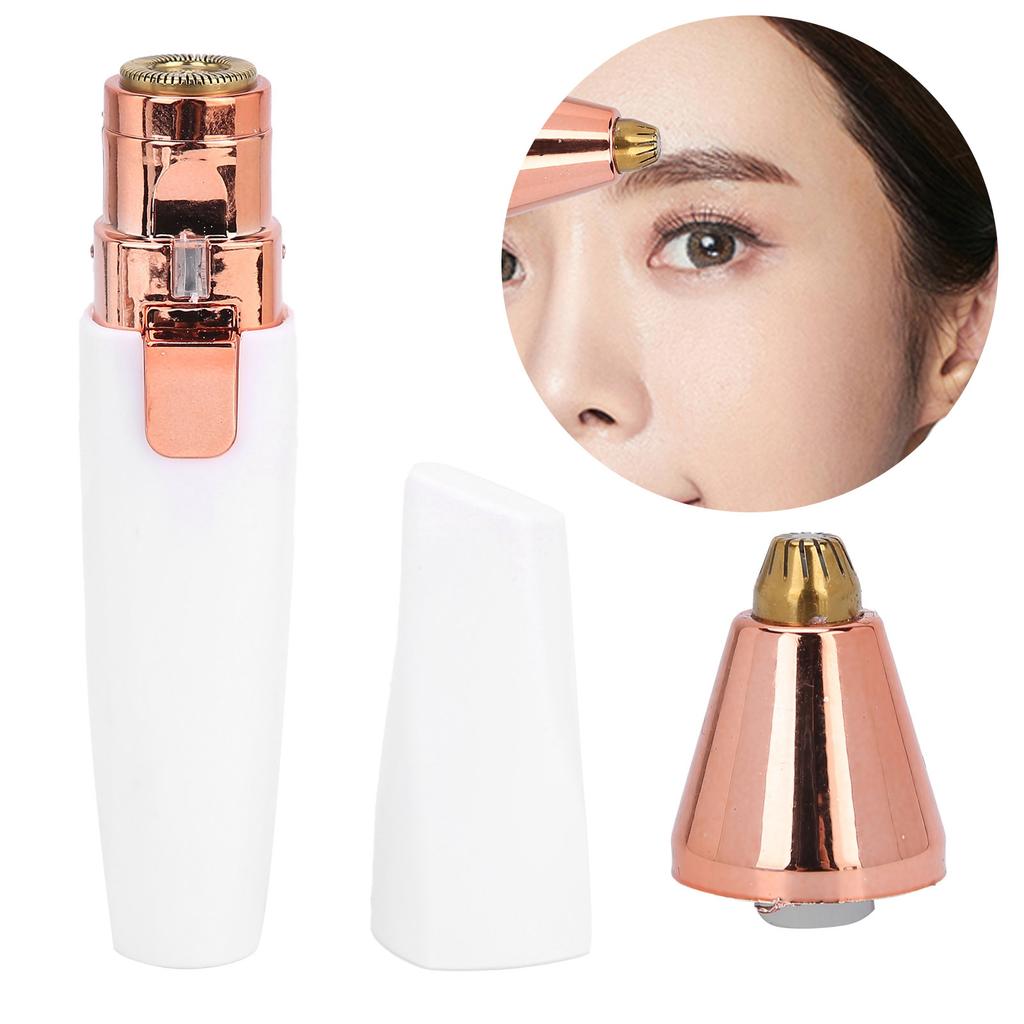 2 in 1 Rechargeable Eyebrow Hair Remover Painless Electric Lip Trimmer Facial Hair Shaver