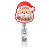 Christmas Badge Reel Holiday Patterned Badge Reel Clip Holiday Pattern Badge Reel Individual Packaged Christmas Id Holder
