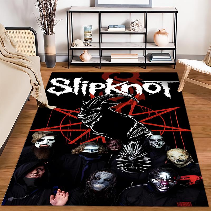 Rutschfester Teppich mit Heavy-Metal-Band-Print, geeignet für Sofas im Wohn- und Schlafzimmer