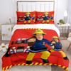 Fireman Sam'S Adventure Print 3Pcs Bedding Setduvet Cover With 2 Bedropillowcase Home Birthday Gift