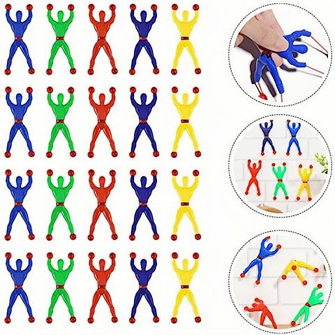 

10/100Pcs Novelty Sticky Wall Climbing Climber Men Kids Boy Birthday Party Favors Supplies Pinata Fillers Treat Bag Gifts 10PCS