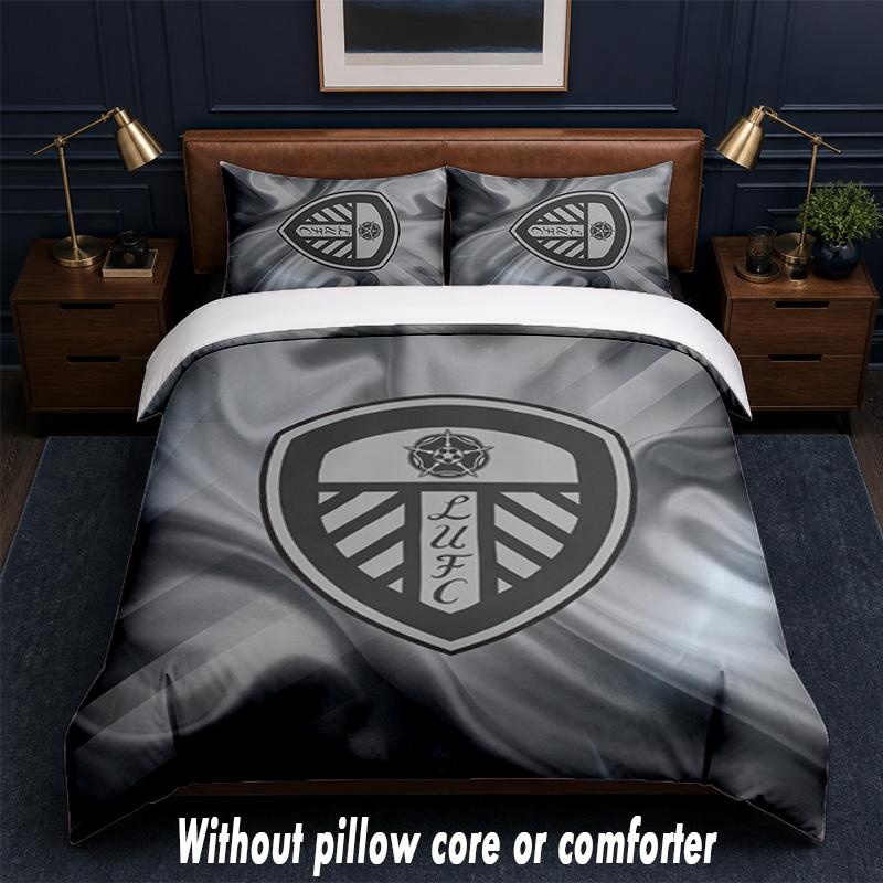 Set Biancheria da Letto Leeds United 1 Copripiumino + 2 Federe Morbido Traspirante Biancheria da Letto per la Casa