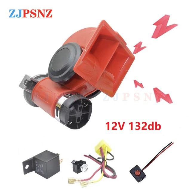 12V 24V Dual Tone Horn Kits Snail Air Horn Waterproof Auto Twin Dual Tone Compact Horn For Car Auto Motorcycle 132db Super Loud