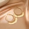 Fashion Metal Disc Tassel Hoop Earrings Gold Silver Luxury Design