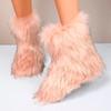 Luxury Women's Snow Boots Colors Long Faux Fur New Fashion Street Platform Shoes Zapatos Mujer Winter New Size 36-43
