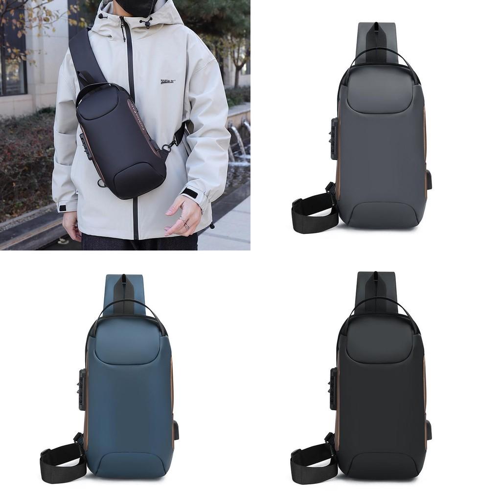 Men Crossbody Casual Chest Pack Material Anti Theft Features Daily Commute Bag