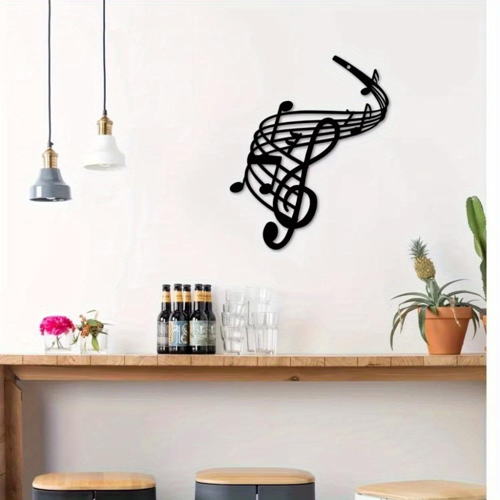 Sleek Black Metal Wall Art Modern Home Decor Gift for Bedroom Garden Housewarming