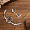 Cross-Border Ethnic Rhinestone Tassel Necklace & Earring Set