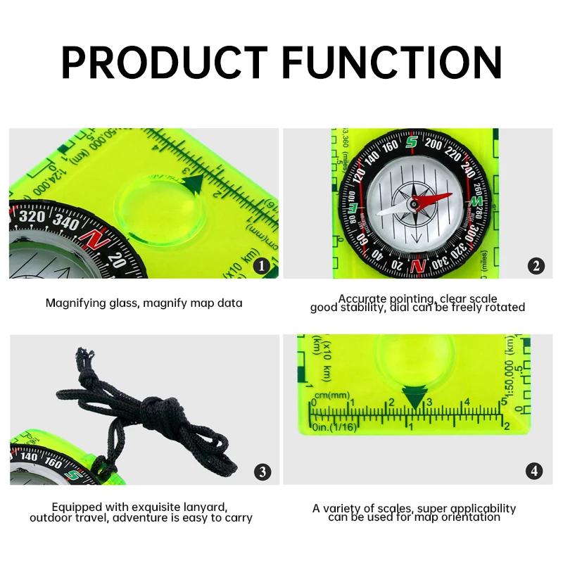 Hiking Backpack Compass Kids Compass Camping and Navigation Compass Backboard Compass for Map Reading