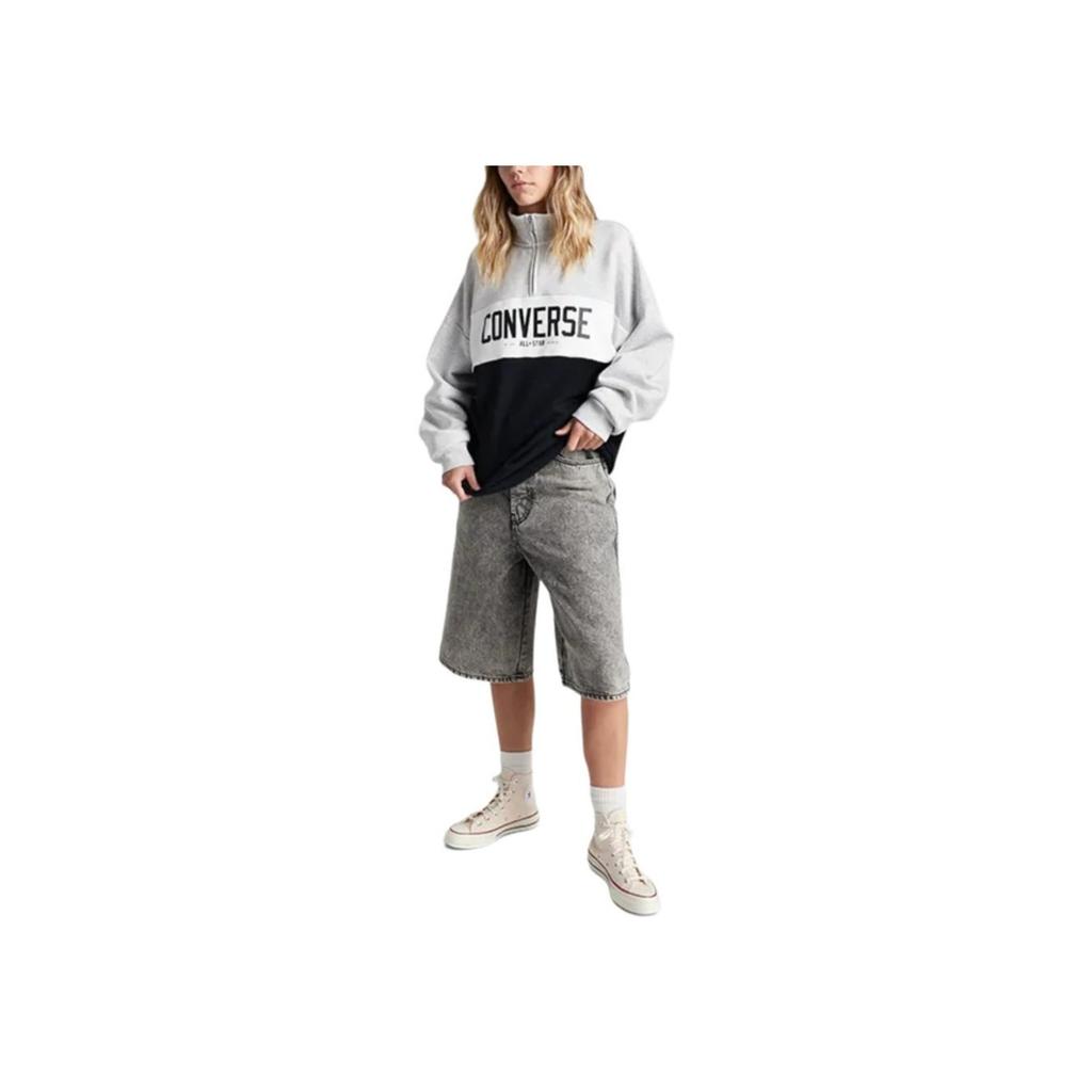New Converse Half Zip Colorblocked Pullover 10027387-A02